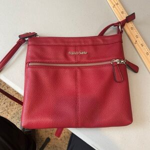 Franco Sarto Cherry Red Crossbody Bag